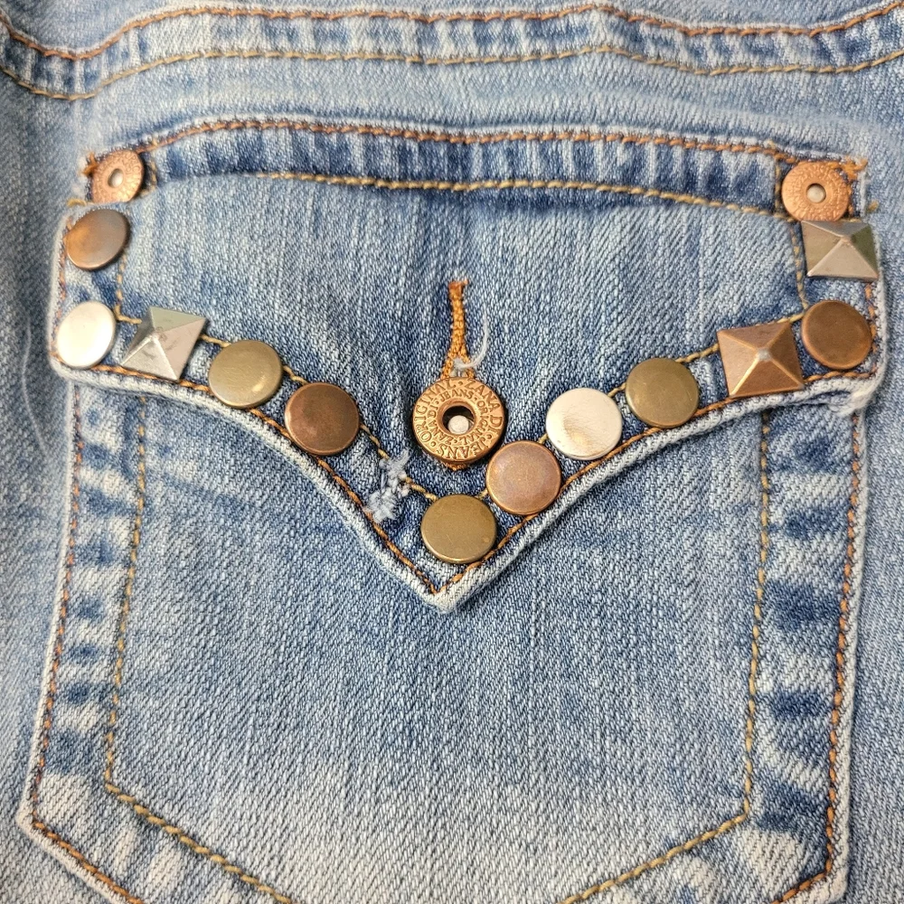 Zanadi Bootcut Jeans Embellished Pockets Sz 8